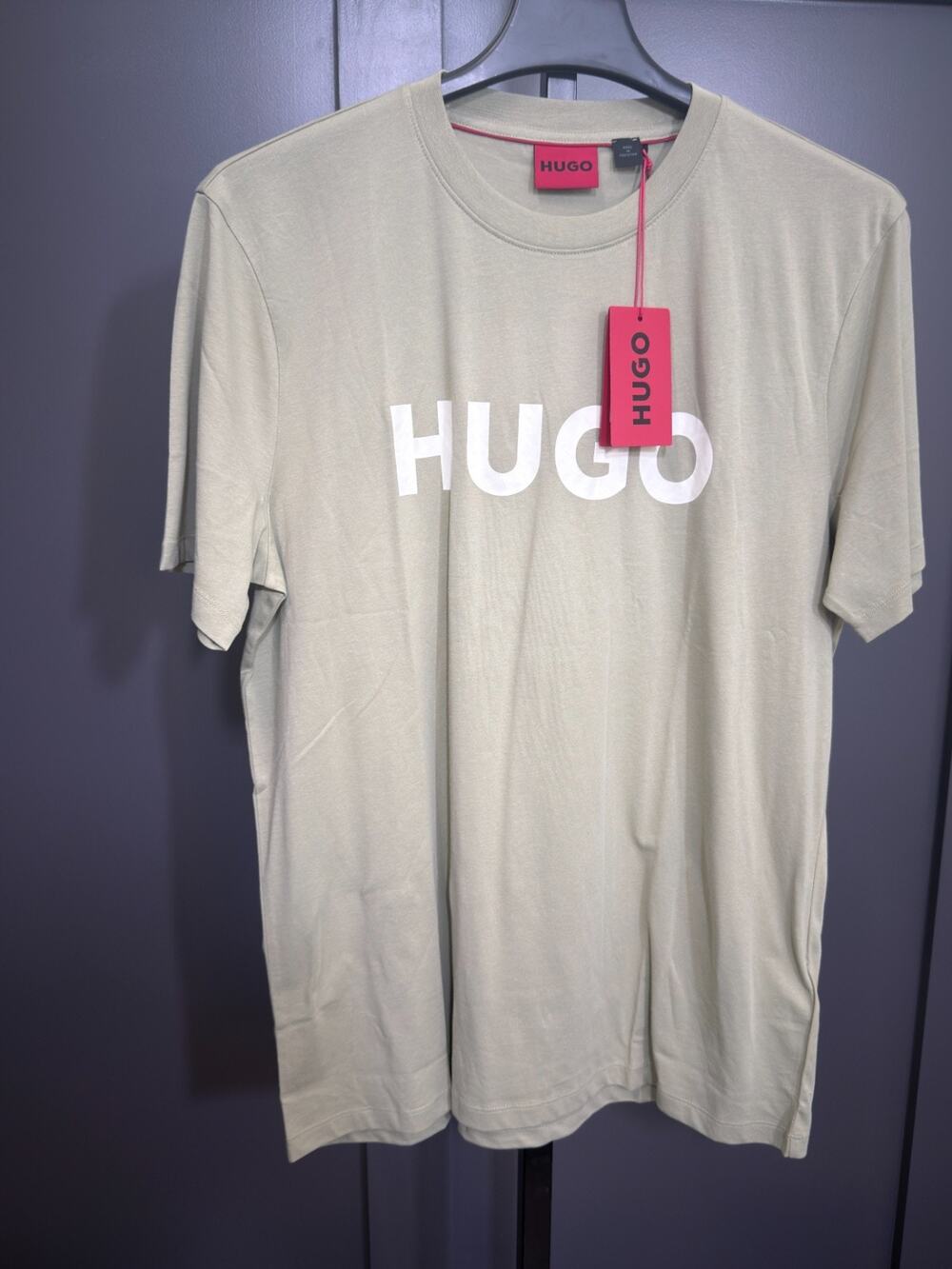 Hugo Boss HUGO Logo T-Shirt Sage Green Short Sleeve Crewneck XL NWT